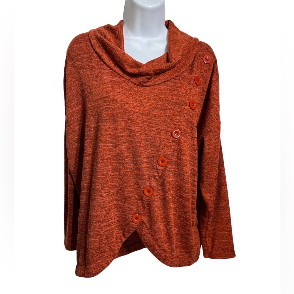 Notations cowl neck sweater